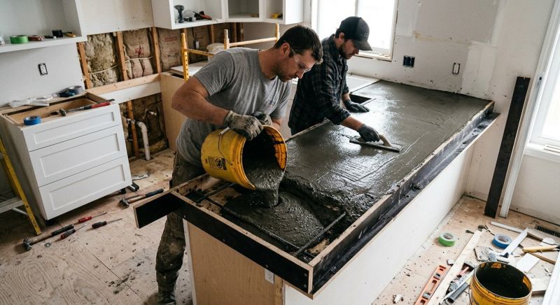 Cement Countertop Installation in Marin County, CA