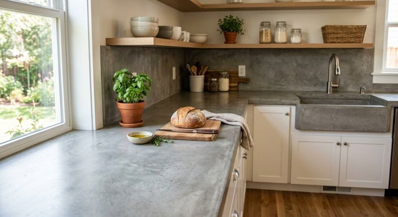 Cement Countertop Pouring in Marin County, CA