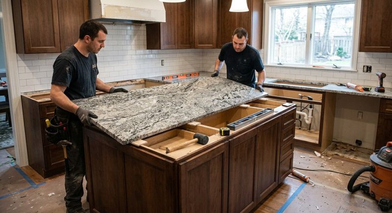 Granite Slab Installation in Napa, CA